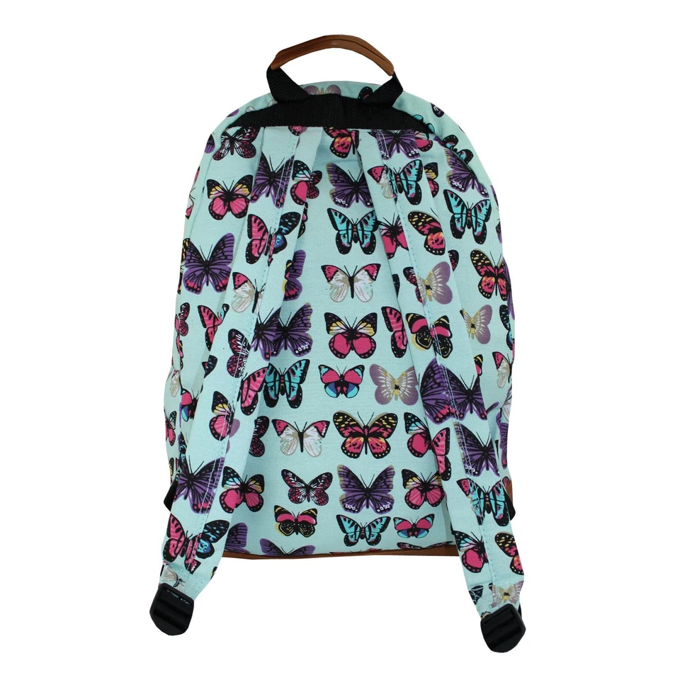 Mochila Mariposa Mochila Escuela Colegio Universidad Bolso Estampado Azul Claro Foto 2 de 3