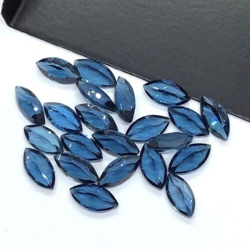 Piedra preciosa suelta AAA corte marquesa natural topacio azul Londres para hacer todas las joyas - Imagen 9 de 24