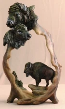 Buffalo Bison Sculpture Carvings Wildlife Collection