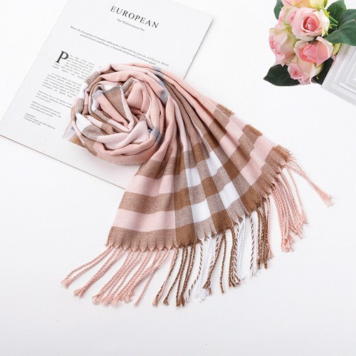Rainbow Checked Men Ladies Women Unisex Classic Tartan Tassel Scarf UK - Picture 19 of 122