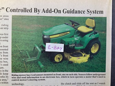 2017 Magazine Article. Doug Heffron. Kirkville, NY. Robot Deere Mower