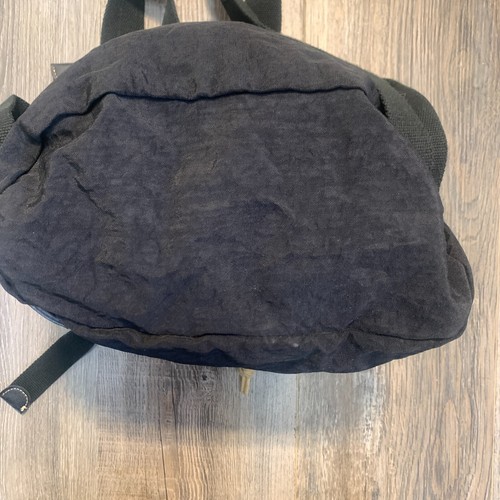 KIPLING Vintage 1990's Black Drawstring Backpack Bag 12x12 Adjustable Straps - Picture 10 of 19