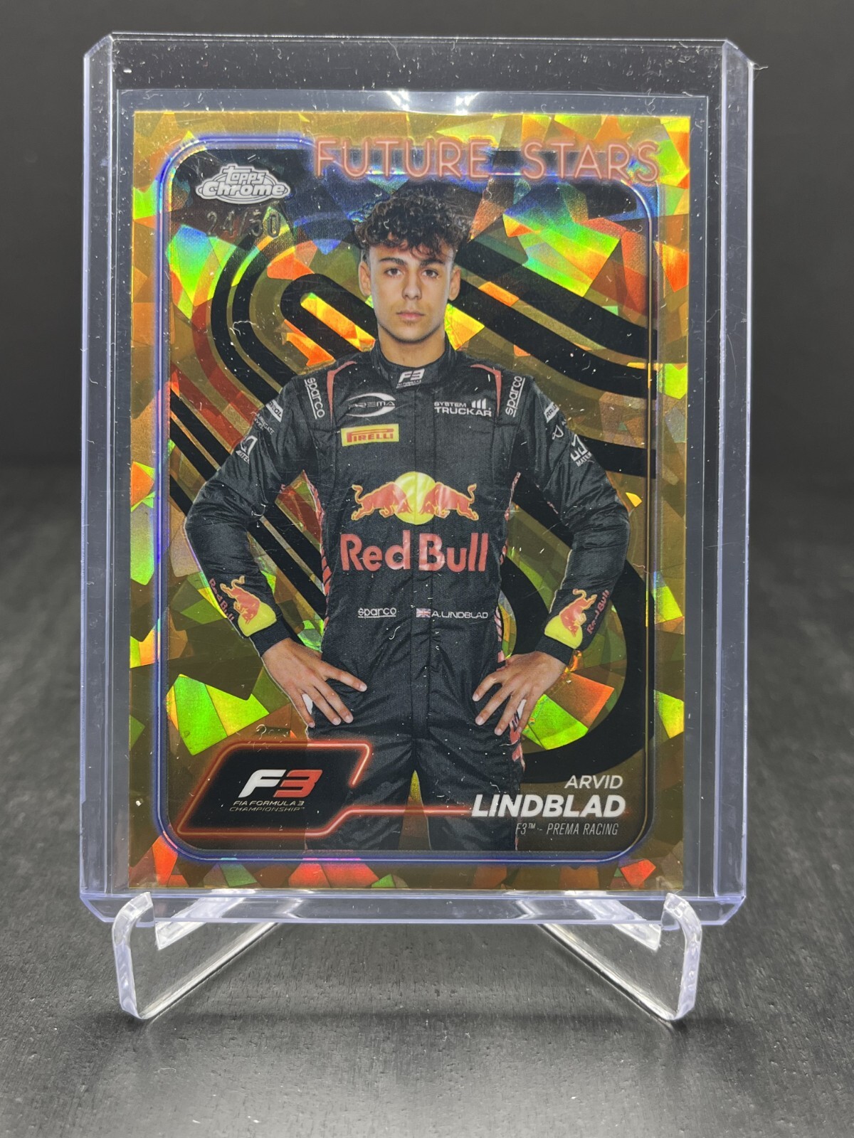 2024 Topps Chrome Sapphire Formula 1 F1 Arvid Lindblad Gold 24/50 #45