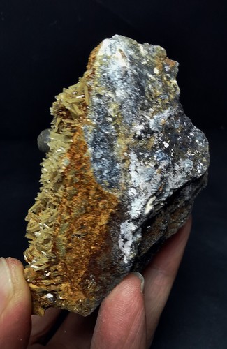 364g Natural Bismuthinite Quartz Crystal Cluster Pyrite Specimen Inner Mongolia - Picture 6 of 12