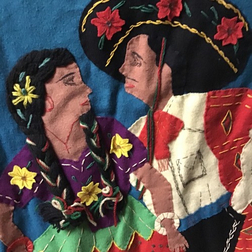Antique vintage 1940s Mexican souvenir wool jacket. Garcia seal mnos. talla - Picture 10 of 12