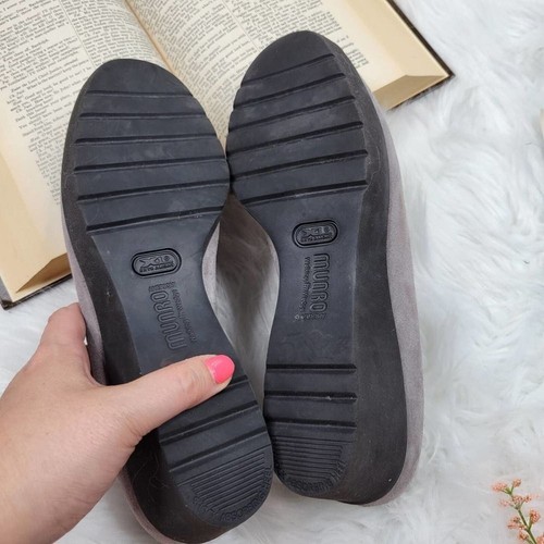 Munro Katie Gray Suede Platform Penny Loafers 9 - Picture 4 of 7