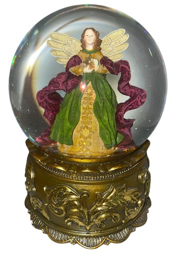 Nikolaus quadratisch musikalische Schnee Wasserkugel Engel Weihnachten - Bild 1 von 5