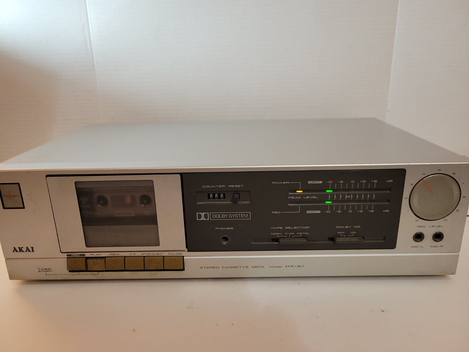 Akai HX-A1 Stereo Cassette Deck Player Recorder Black Tested - Picture 3 of 17
