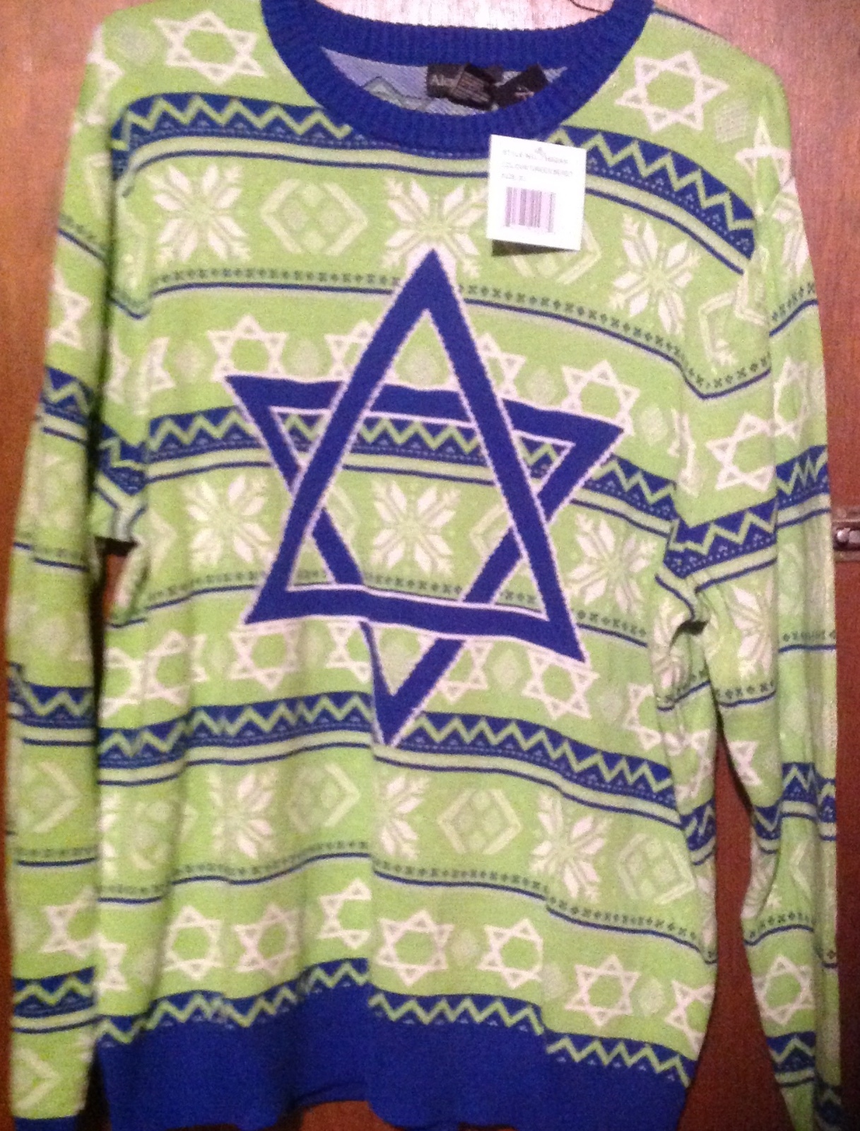 Alex Stevens Men's Hannakuh Ugly Christmas Sweater Green Beret XL X-Large NEW Alex Stevens Men's Hannakuh Ugly Christmas Sweater Green Beret XL X-Large NEW