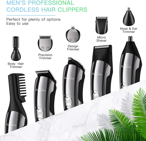 Brightup Waterproof Beard Trimmer Set - Cordless Grooming Kit for Men - Picture 7 of 10
