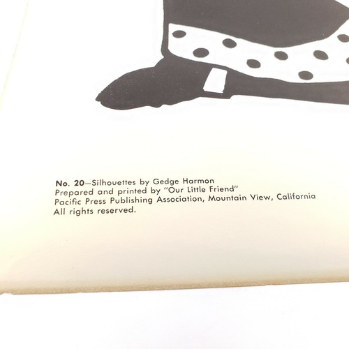 Póster estampado de siluetas Gedge Harmon de colección década de 1950, muñecas y niñas intimidación 17x23 - Imagen 3 de 7