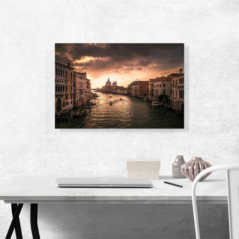 Impresión artística en lienzo ARTCANVAS Canal Veneciano Italia Foto 2 de 4