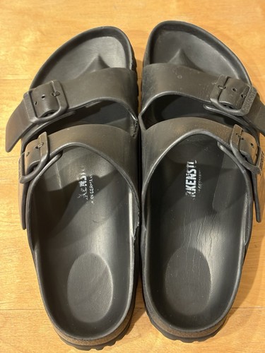 Birkenstock Eva Sandals Womens Sz 8.5 Arizona Slide Black Rubber Shoes Sz 39 - Picture 2 of 17