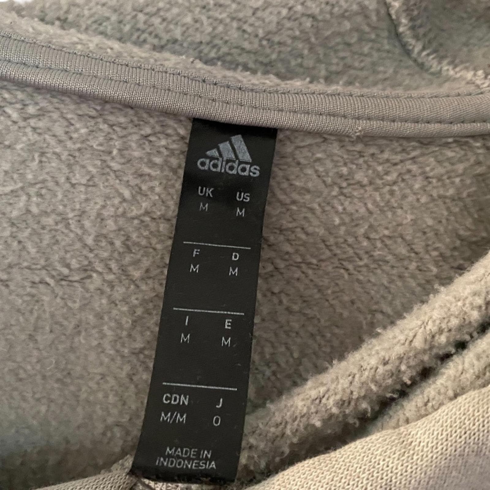 Adidas Classic Logo Hoodie Men's Size Medium Gray  thumbnail 4