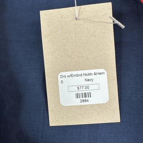 THML Mini Dress Size Small Embroidered Blue Red Cotton Patriotic Cap Sleeve Belt - 第 11/13 張圖片