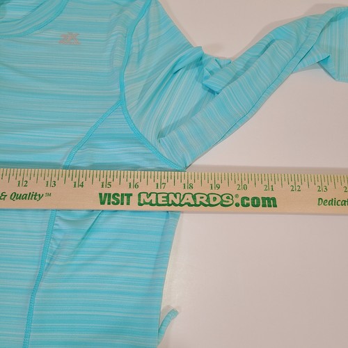 Zero Xposur Women's size L Swim Shirt Long Sleeve Rash Guard Swimwear Top Blue - Picture 5 of 9