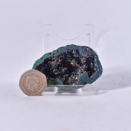 Angel Aura Quartz Geode Rainbow Aura Geode Half Polished Crystal Select Your Own - Picture 50 of 59