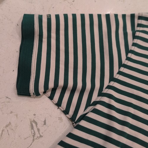Masters Collection Polo Shirt Men's Sz XL Green Striped 60's Two-Ply Mercerized - Picture 13 of 15