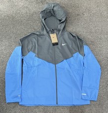 Nike Impossibly Light UV Windrunner Miler Blue Grey Running Jacket - Medium (M)