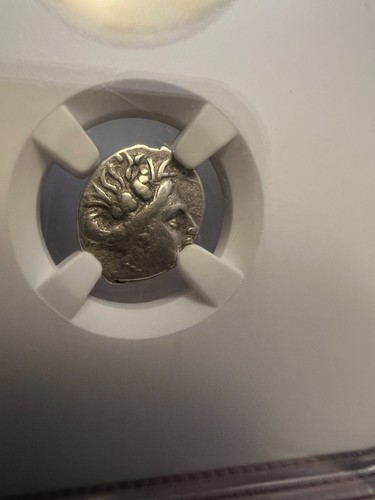 Nymph Ship Histiaea Euboea Island GREEK COINAGE AR Tetrobol NGC Fine Grade - Picture 3 of 5