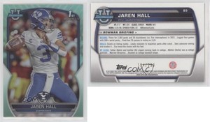 2022 Bowman U Chrome Aqua Refractor /299 Jaren Hall #85