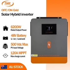 PowMr 6200W 48V Hybrid Solar Inverter 140A Charger Controller + Lithium Battery