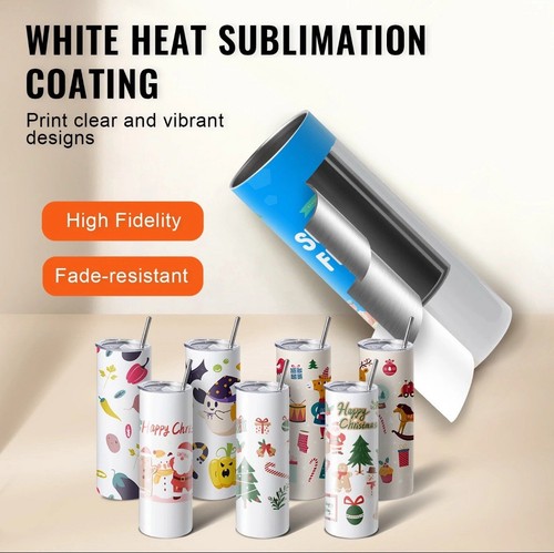 50Pack Straight Sublimation Tumblers Bulk Blank 20oz Stainless Steel White - Picture 3 of 16