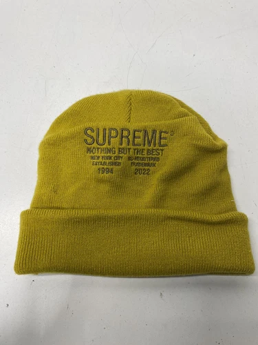 Bonnet jaune brodé homme Supreme