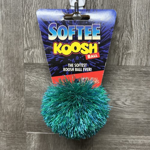 Vintage 1980’s OddzOn SOFTEE KOOSH Ball 3” Blue Green New Old Stock RARE HTF - Picture 2 of 16