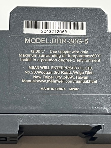 MEAN WELL DDR-30G-5 MONTAJE EN RIEL DIN CONVERTIDOR DC-DC 9-36V IN 5V 6A OUT fd1d33 - Imagen 3 de 5