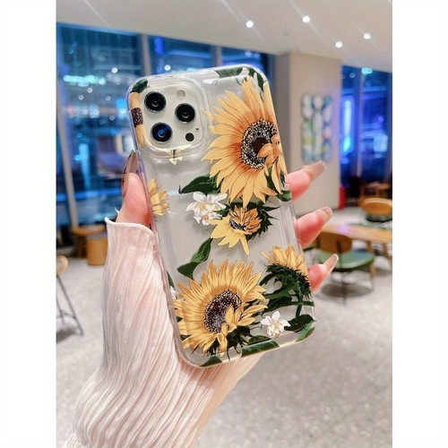 Funda de teléfono girasol de moda para iPhone 16 Pro Max 15 14 13 12 11 8 XR XS - Imagen 2 de 6