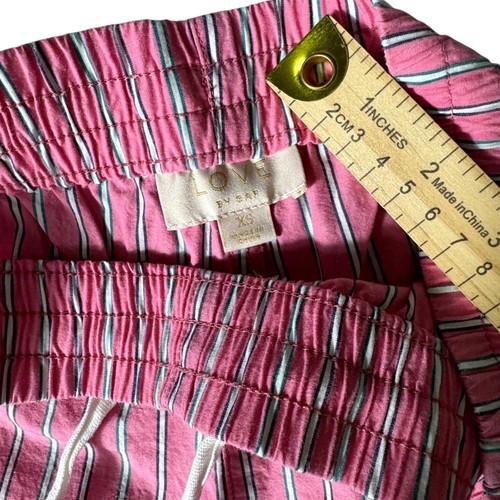 GAP "Love" Damen Pyjamahose rosa gestreift XS 100% Baumwolle Lounge Nachtwäsche - Bild 12 von 12