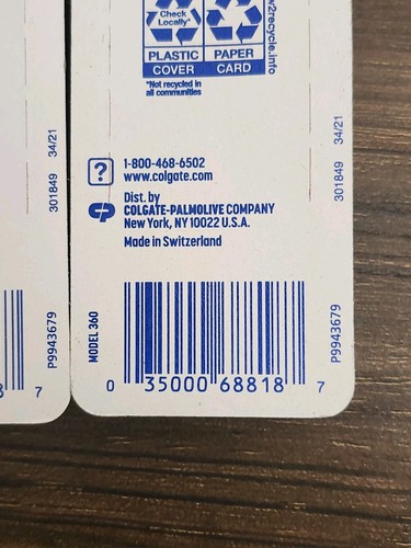 Menge (4) Colgate Zahnbürste 360 ganze Öffnung sauber mittlere Borsten.(Y1a) - Bild 4 von 6