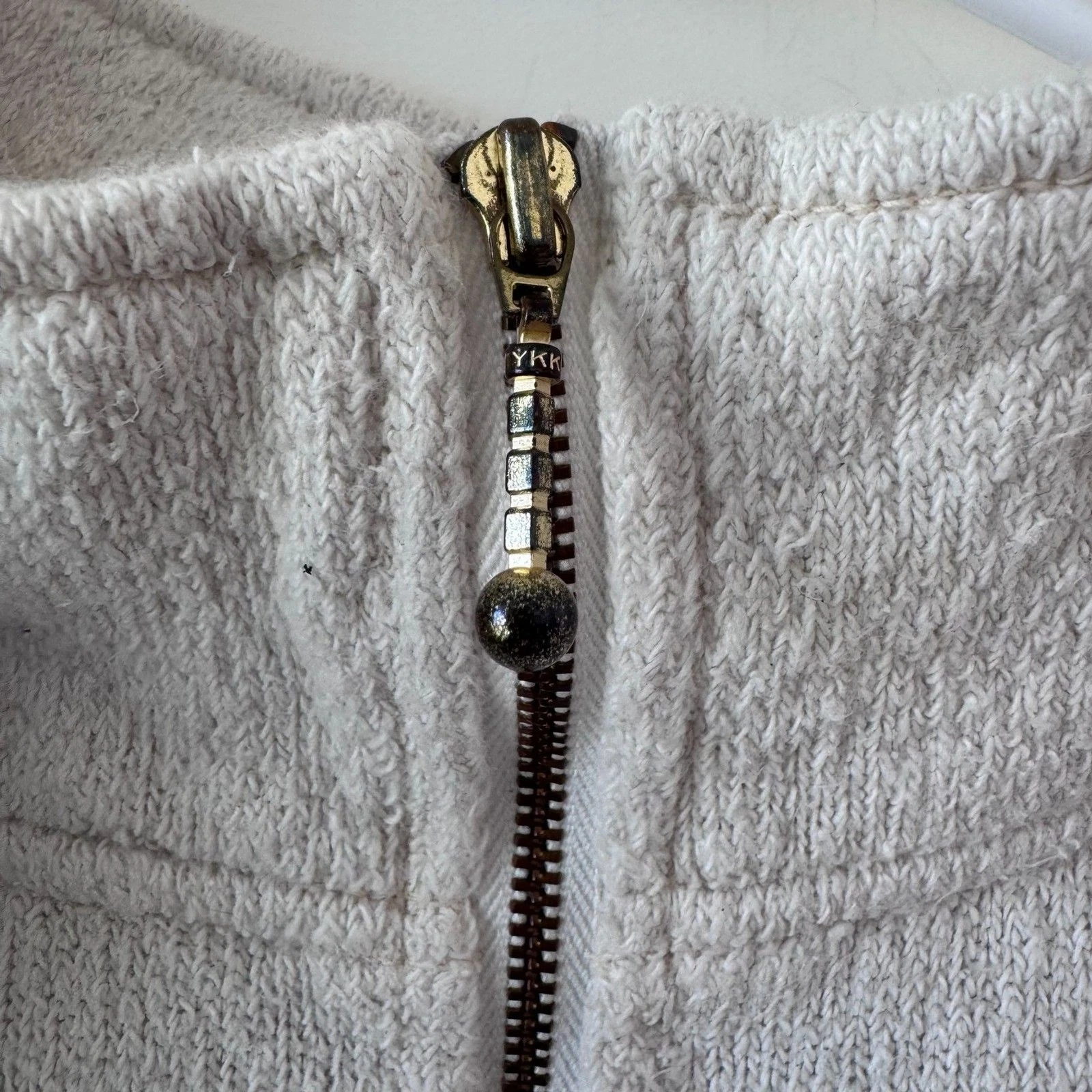 Vintage Sansegal Sportswear USA Off-White Fleece 1/4 Zip Sweatshirt XL - product detail image 4