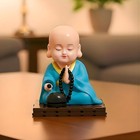Buddha Moving Head & Hand for Car Dashboard | Home Decor | Office Desk Blue