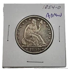Terrific 1854 O New Orleans Seated Liberty Silver 50C Half Dollar Coin Arrows
