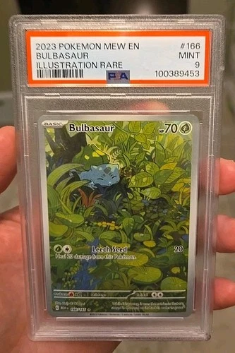 Pokémon TCG Bulbasaur Scarlet Violet 151 Illustration Rare 166/165 PSA 9 Mint