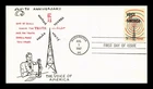 Dr Jim Stamps Voice Of America 25Th Anniversary FDC Hand Drawn Cachet