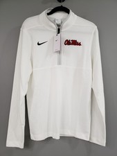 NEW MENS LARGE TALL Nike University of Mississippi Ole Miss Quarter-Zip Pullover
