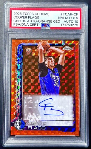 Cooper Flagg [Orange Refractor] #TCAR-CF 2025 Topps Chrome Rookie Autograph card