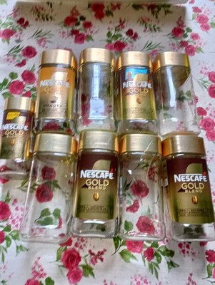 8 x LEERE Nescafe Goldmischung große 190g Glas Kaffeegläser Basteln Upcycle Aufbewahrung 