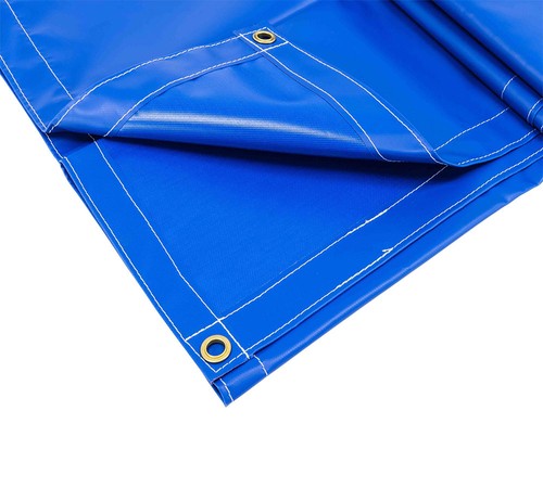 (2 Pack) 10' x 12' Heavy Duty BLUE 18oz Vinyl Utility Tarp Waterproof, Multip... - Picture 2 of 7