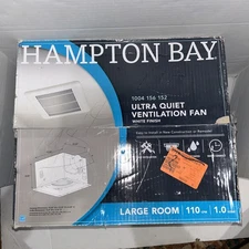 Hampton Bay Ultra Quiet 110 CFM Ventilation Fan White New in box