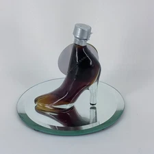 Glass Slipper High Heeled Decorative Shoe Bottle 4" Lemon Martini Mix Stein Mart