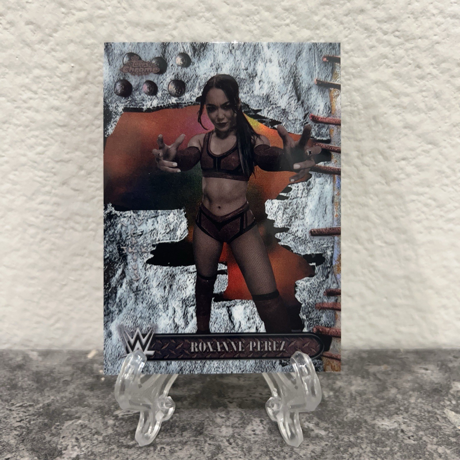 2025 Topps Chrome WWE Cactus Jack Roxanne Perez White Refractor #27