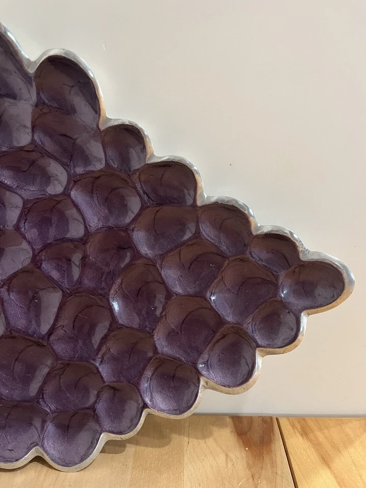 Фиолетовое виноградное блюдо Julia Knight поднос измельченный перламутр эмаль для большого пальца - Изображение 4 из 4