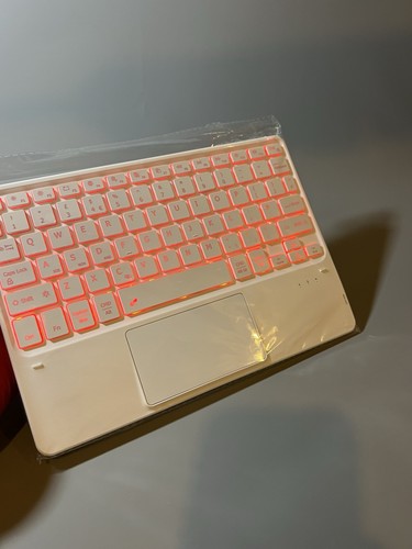 Universal Wireless Keyboard Touchpad Ultra Slim Quiet & 7 Color Backlit 10 Inch - Photo 16/20