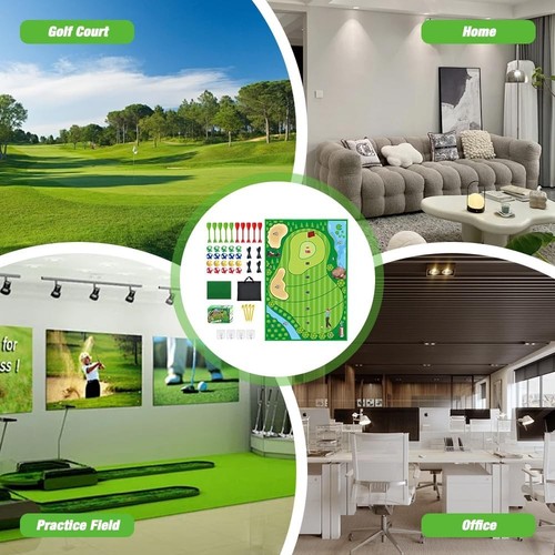 150 x 80 cm Golf Training Set - Includes Chipping Mat, 16 Balls & Accessories - Picture 7 of 8