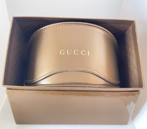 100% ORIGINAL GUCCI New Design Brille, Sonnenbrillenetui Gold mit Box Full Set
