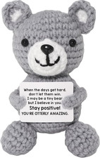Mini Funny Positive Crochet Animals,Inspirational Handmade Crochet for Girl and